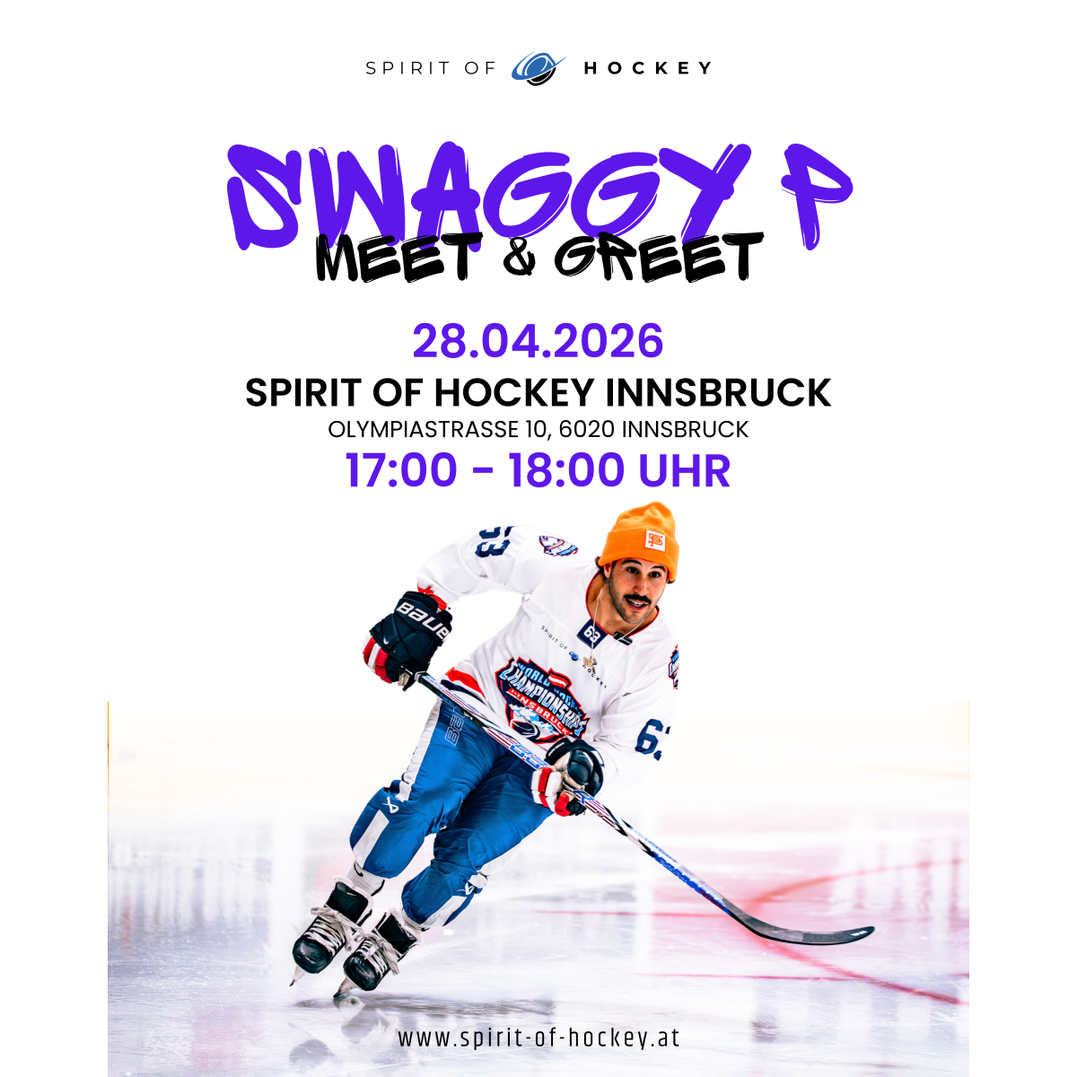 Swaggy P Innsbruck 2026 – Meet &amp; Greet im Spirit of Hockey Innsbruck Shop - Swaggy P Innsbruck 2026 – Meet &amp; Greet im Spirit of Hockey Innsbruck Shop