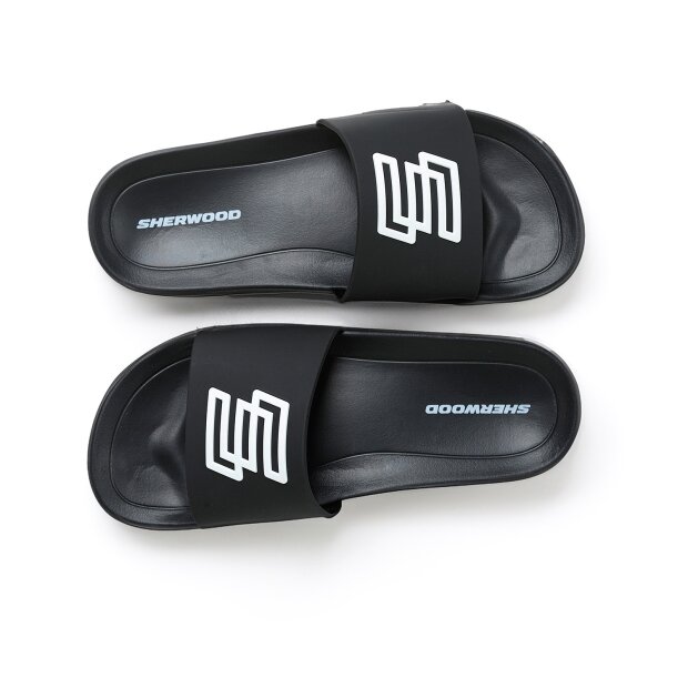 SHERWOOD Badesandalen "Logo" Schwarz 42