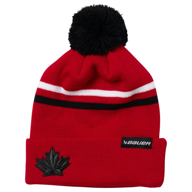 BAUER Hockey Canada Striped Pom - [SENIOR] Rot