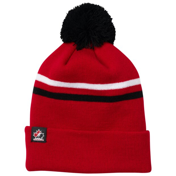 BAUER Hockey Canada Striped Pom - [SENIOR] Rot