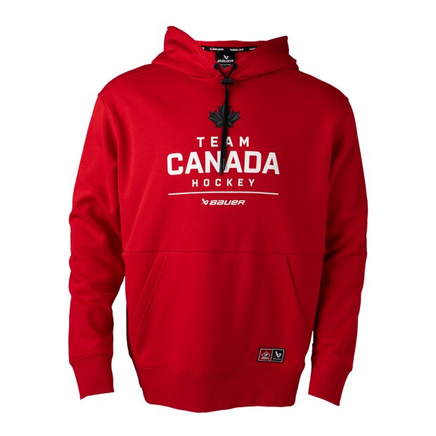 BAUER Hockey Canada Stacked Hoodie - [SENIOR] XL Rot