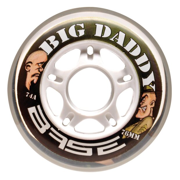 BASE Inline Rolle Big Daddy 74A - [4er SET] 59mm Durchsichtig