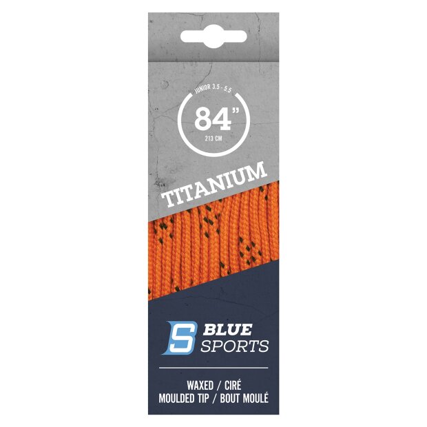 BLUE SPORTS Schnürsenkel Titanium Pro Gewachst 120"/304cm Orange