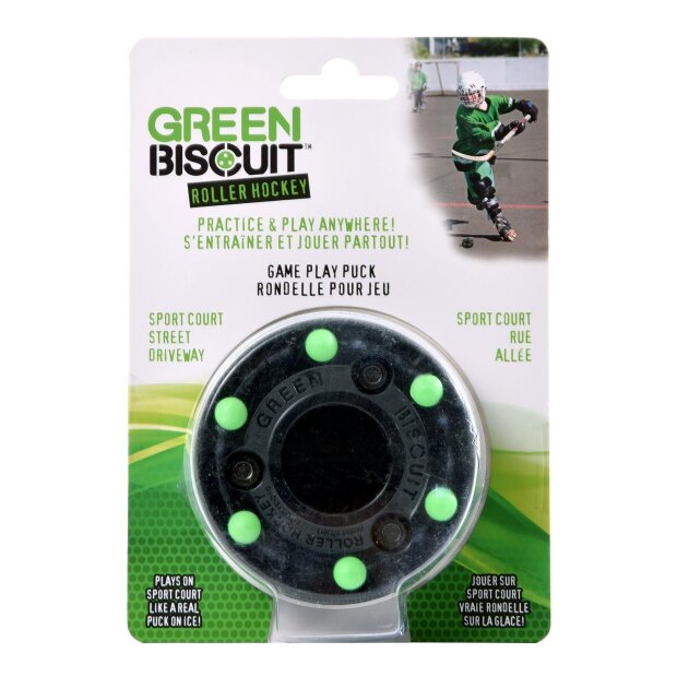 GREEN BISCUIT Roller Hockey Puck