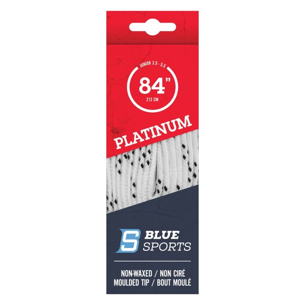 BLUE SPORTS Schnürsenkel Platinum Pro Baumwolle II 108"/274cm Schwarz/Weiss