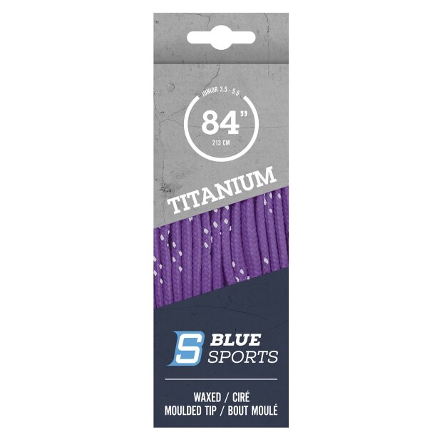 BLUE SPORTS Schnürsenkel Titanium Pro Gewachst 84"/213cm Lila