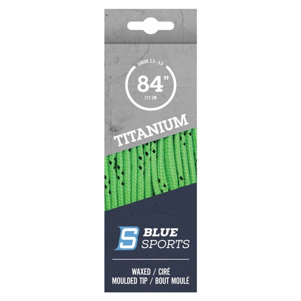 BLUE SPORTS Schnürsenkel Titanium Pro Gewachst 72"/182cm Limettengrün