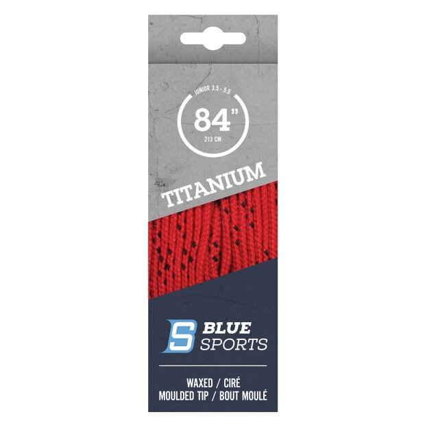 BLUE SPORTS Schnürsenkel Titanium Pro Gewachst 72"/182cm Rot