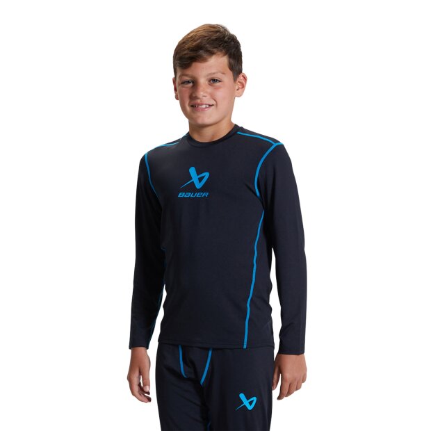 BAUER Basic Baselayer LS Oberteil - [YOUTH] Schwarz M