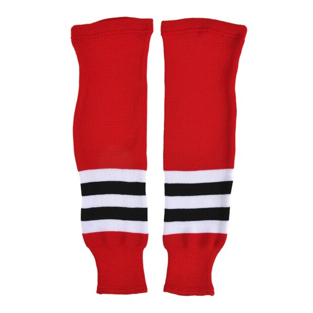 Eishockey Stutzen NHL -  Chicago Blackhawks Senior Schwarz/Rot/Weiss