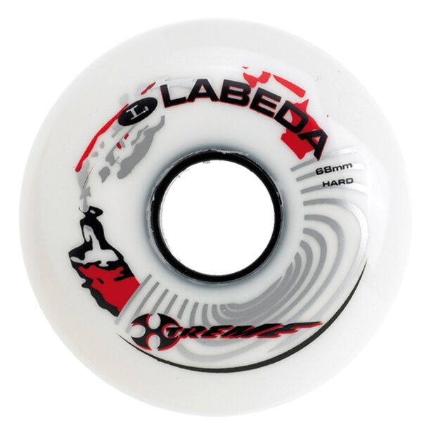 LABEDA Inline Rolle Gripper Extreme Hard - [8er SET] 76mm Weiss